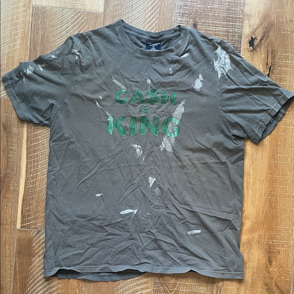 Men's Gray Custom Graphic T-Shirt